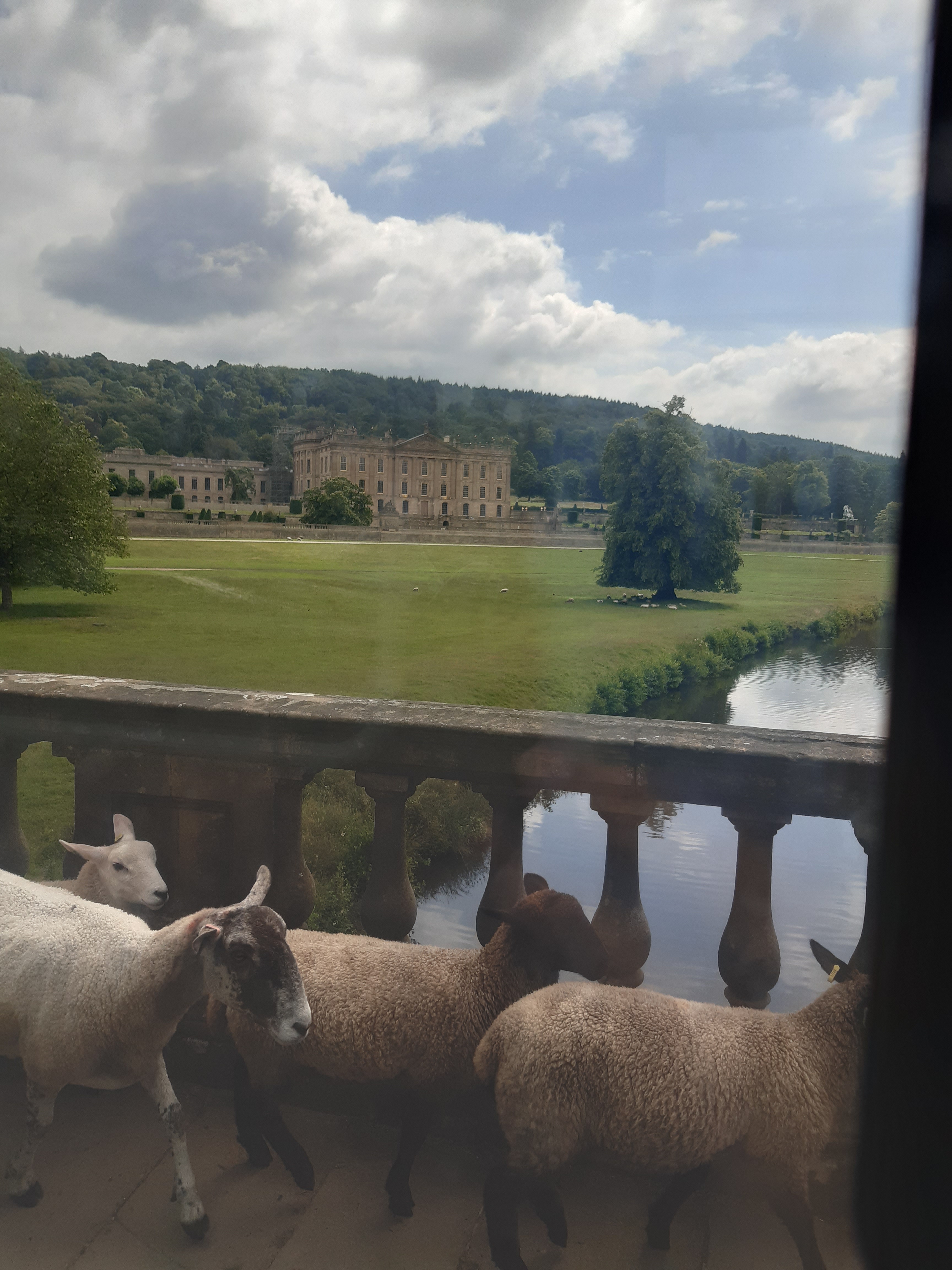 View of Chatsworth House in the Peak District